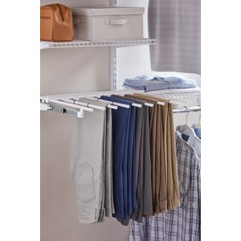 Rubbermaid Configurations Pants Rack, Holds 7 Pairs of Pants, Non-Slip, Closet Organization and Storage, White