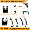 37-Piece Multitool Saw Blades, Multi-Tool Accessory Set for Wood, Soft