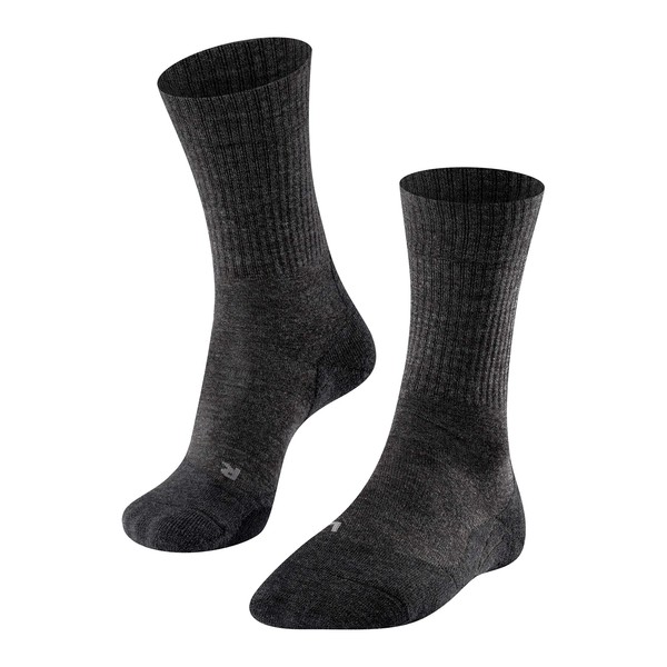 FALKE Mens TK2 Wool Hiking Socks, Merino, Grey (Smog 3150), US 9-10 (EU 42-43 Î UK 8-9), 1 Pair