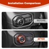PDKLIN for Jeep JL AC/Radio/Headlight Knob Cover Trim Ring for
