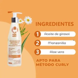 Shampoo Líquido Nourishing Afro Love 290 ml para Cabello Rizado y Afro