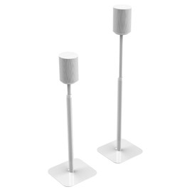 FLEXSON Essentials Adjustable Floor Stands for Sonos Era 100 (White, Pair)