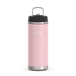 ICON SERIES BY THERMOS Stainless Steel Water Bottle with Straw Lid, 32 Ounce, Sunset Pink