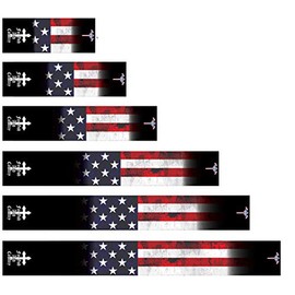 White Water Archery Black Laminated for God and Country American Flag Fade 2 Arrow Wraps 15 Pc Pack Choose Length Width (5, 1)