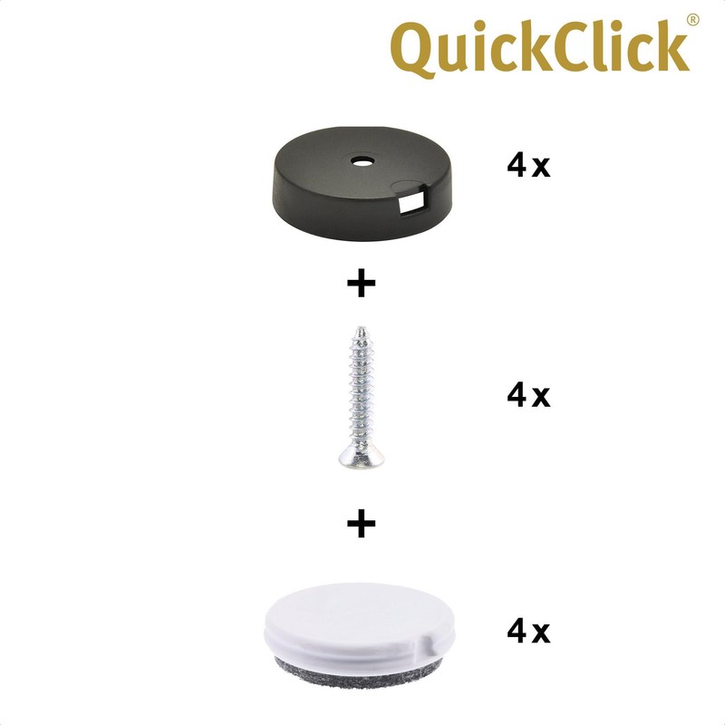 Wagner QuickClick® Felt Pads & Plastic Gliders Reversible 2 Sides