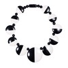 ZAVANA Big Black and White Statement Necklace for Women, Handmade