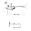 QWORK® Floor Mounted Copper Pedal Valve, Foot Operated Water Valve,