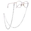 LIKGREAT Circle Chain Eyeglass Holder for Women Long Necklace Fashion Accessories (Silver)