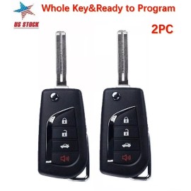SUPALAND 2 For 2018 2019 2020 2021 Toyota Camry Corolla Remote Smart Car Key Fob HYQ12BFB