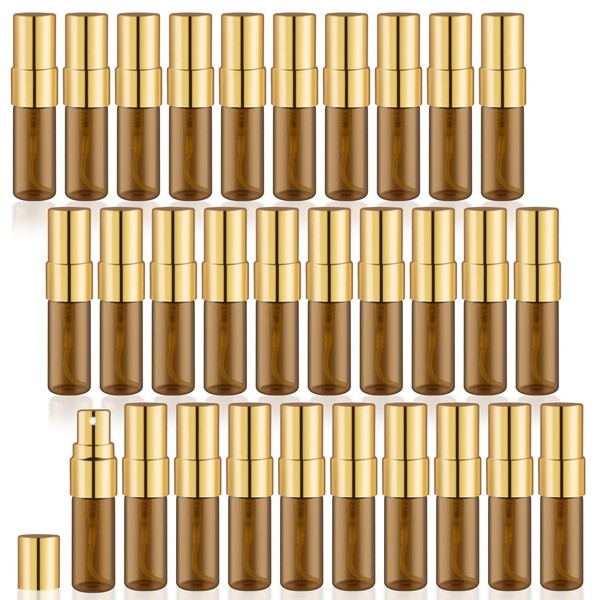 30 Pack Empty Mini Glass Spray Bottle Refillable Fine Mist