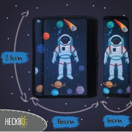HECKBO 2x Kinder Auto Gurtpolster Gurtschutz mit Astronaut Weltraum Motiv - Mädchen Sicherheitsgurt Polster für Kinder und Babys Ideal für jeden Gurt Autositzerhöhungen Kinder Fahrradanhänger Fahrrad