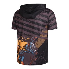 DEHANER Beach Casual Fishing Hoodie For Men Women Workout Lightweight Thin T-Shirt Pro Club Sweatshirts Yellow Fish-Brown Hoodie,Men Size X-Large