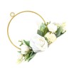 Floral Hoop Metal Ring Wreath Artificial Wall Hanging Wreath for