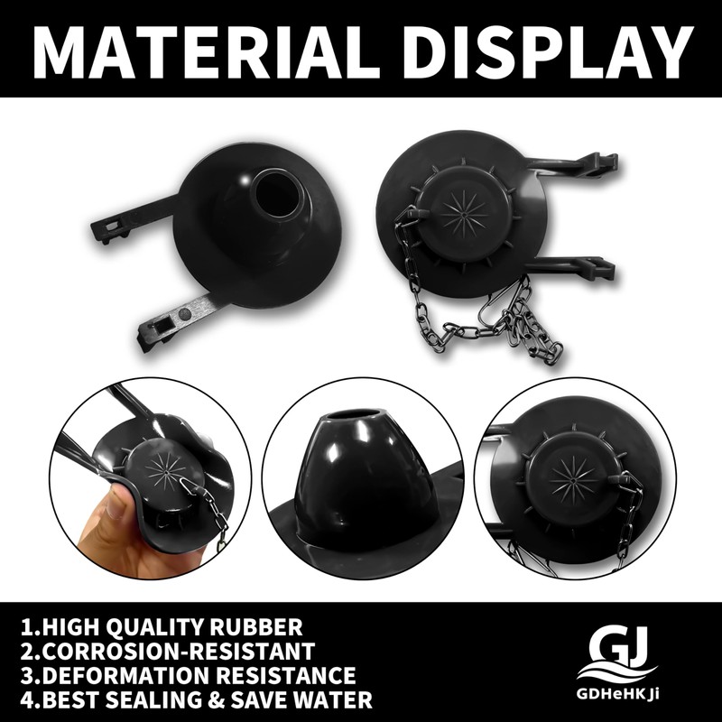 Universal 2-Inch Toilet Flapper Replacement Kit, Long-Lasting Silicone Seal Toilet