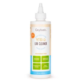 Oxyfresh Advanced Pet Ear Cleaner - Best Dog and Cat Ear Cleaning Solution - Helps with Yeast, Wax, Dirt & Itchy Ear Canal - Cleaning, Soothing, & Sting-Free Dog Ear Wash & Cat Ear Rinse - 8oz