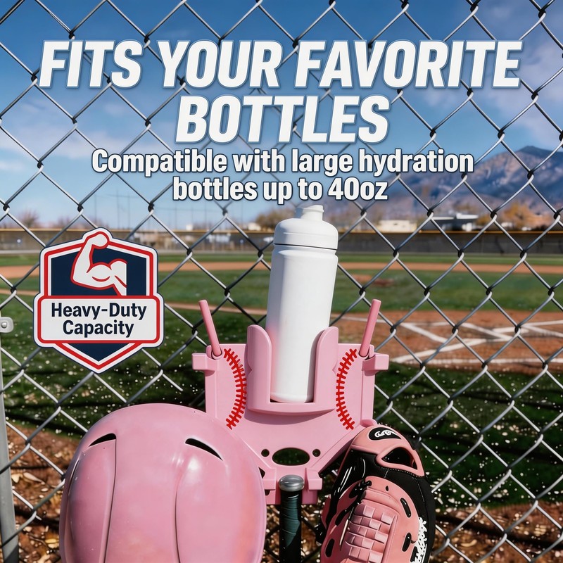 MCNULGUR Baseball Softball Dugout Organizer - Fence-Mounted Hanging Holder for