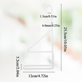 Limbeuuu 4Pack Vinyl Fence Hooks -4.7 x 10 inches Durable Patio Hooks Coated Steel Fence Hangers for Indoor & Outdoor Hanging Plants, Planters,Bird Feeders, Lights, Basket, Decoration White