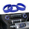 Dash Knobs Trim Ring Compatible with 2015-2021 Ford Mustang Volume