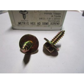 AUVECO 16828 HEX HEAD SEMS TAP SCREW M6.3-1.81 X 20MM QTY 25