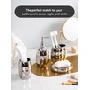 Silver Bathroom Accessory Set, Mosaic Ceramic Bathroom Accessories Set Include