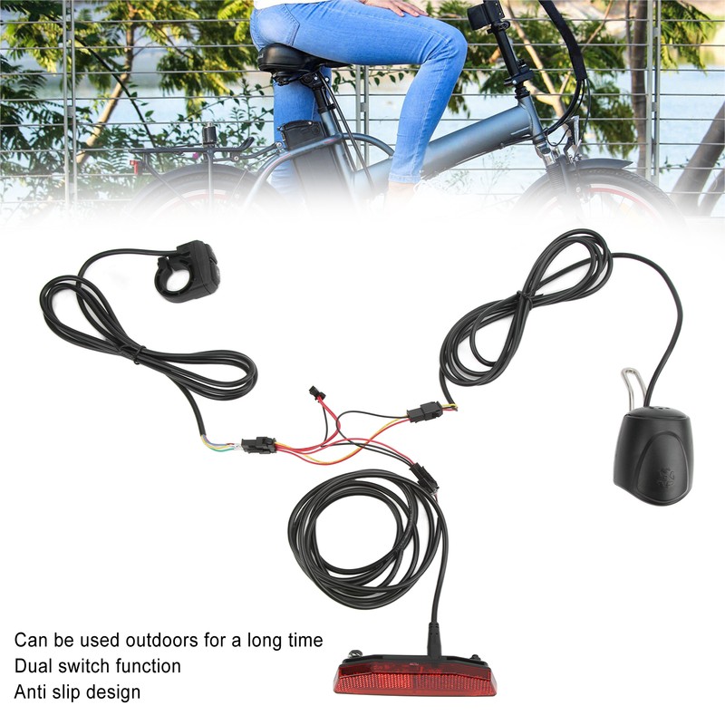 Electric Bike Headlight Tail Light Sets Double Switch ABS 4