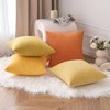 MIULEE Fall Corduroy Pillow Covers Soft Soild Striped Throw Pillow