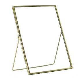 Nicola Spring Metal Photo Frame - Fits Photo Size 8 x 10 (20 x 25cm) - Pack of 1 - Gold Picture Frame Portrait Orientation Freestanding Photo Frame Photo Certificate Display Poster Frame