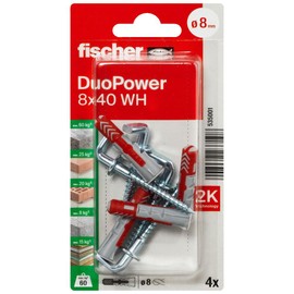 Fischer 535001 Duopower Blister Pack 8 x 40 Wh K Nv