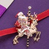 Minicoco Santa Christmas Brooch Pin, 1 PCS Rhinestone Crystal Christmas