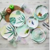 Zak Designs 16-Piece Color-Changing Tumbler Melamine Plate Bowl Dinnerware Set