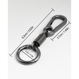 Xuduvay Simple Strong Metal Keychains Keyring Key Chain Ring Clip Holder Organizer for Home Car Keys Key Finder Women Men (black+gold)