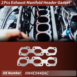 VekAuto 2 Pcs Exhaust Manifold Header Gasket for Ford Fusion 3.0L V6 2006-2012 Engine Manifold Exhaust Gasket No.XW4E9448AC