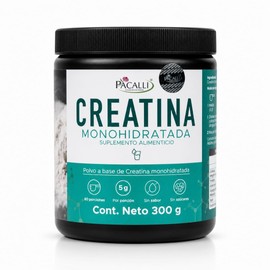 PACALLI Creatina Monohidratada 300g - Sin Sabor - 60 Porciones                                                                                        
