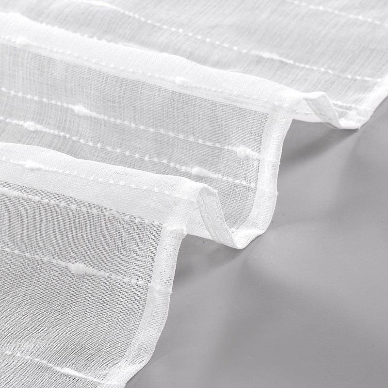 Laura Ashley Lehman 4 Panel Sheer Curtains with Rod Pocket,