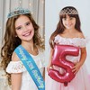 POPOYU 30th Birthday Crown and Sash, Crown 30th Birthday Women,