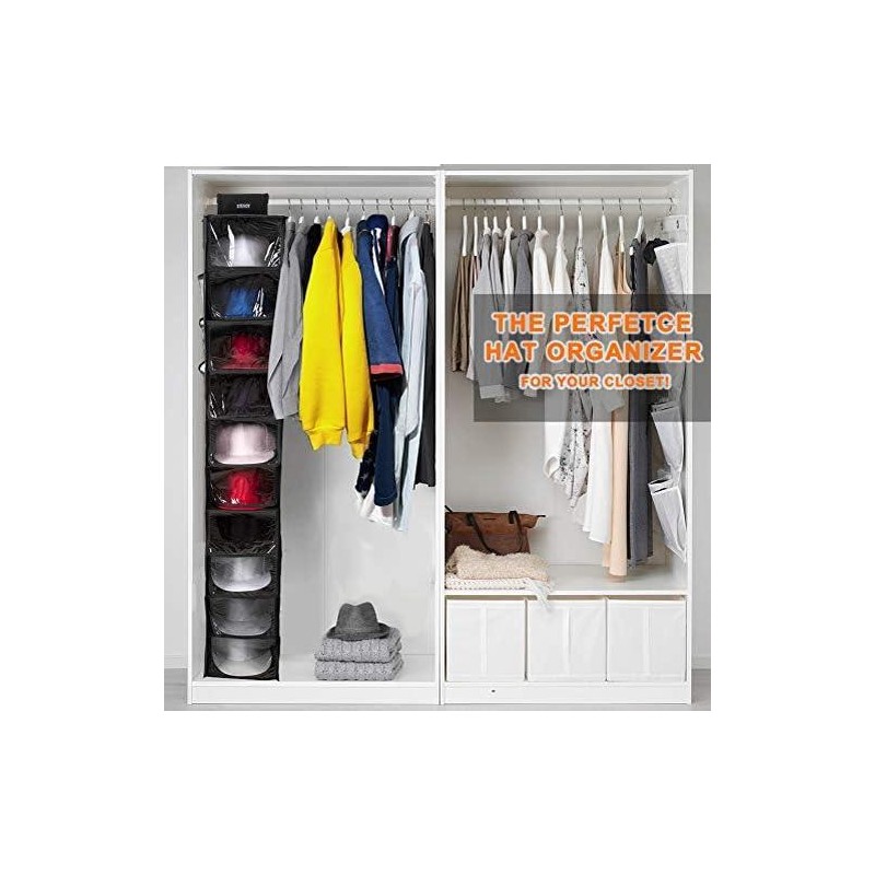 Hat Organizer for Baseball Caps, Hat Rack with Dust Shield