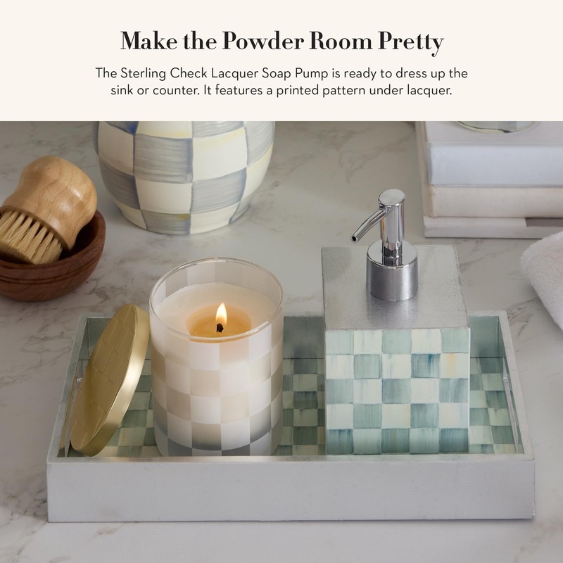 MACKENZIE-CHILDS Lacquer Soap Pump Dispenser, Decorative Liquid-Soap Dispenser for Bathroom