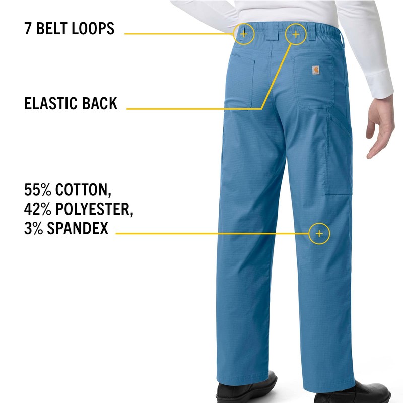 Carhartt Men’s Rugged Flex Ripstop Multi Cargo Pant — Azure