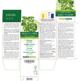 Chinese Angelica or Dong Quai (Angelica Sinensis) Roots Naturalma | 150 g | 300 Tablets of 500 mg | Dietary Supplement | Natural and Vegan