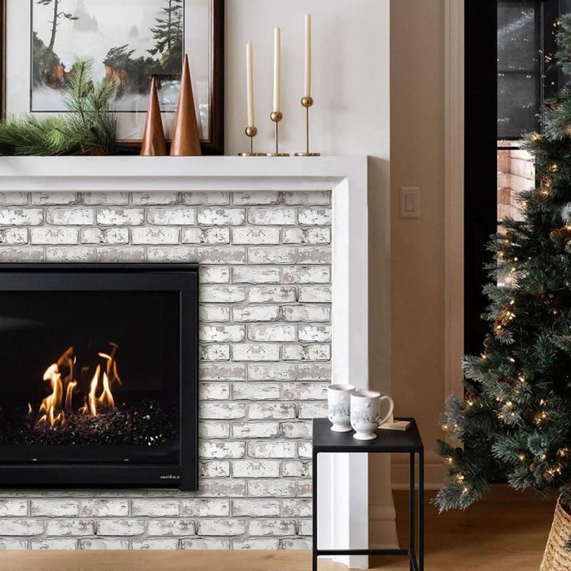COMSTICKC 3D Faux Brick Wall Panel, Peel and Stick Brick