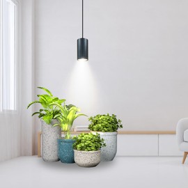 JMXULONG Hanging Grow Light Full Spectrum Warm White Color, with Timer, Plug-in Pendant Grow Lights,Large Black Luxury LED Grow Lights,Indoor Plant lamp