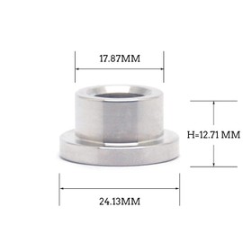QiiMii 1/4" NPT Female Threaded Stepped Weld Bung Mounting Stainless Steel 304 Fitting (OD 18mm=0.7") with Top Head (OD 24mm=0.95")