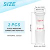 PATIKIL Glass Reducing Connecting Adapter, 2 Pcs from 24/40 Outer