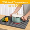 JOOKKI Silicone Drying Mat for Kitchen Counter,18"×12" Silicone Dish Drying