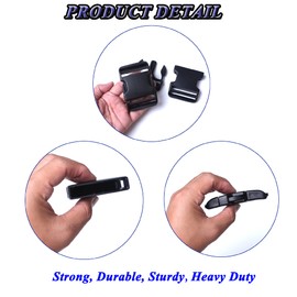 TXSN Hebilla de liberación lateral, doble ajustable, sin costuras, hebilla de liberación rápida de repuesto para correas de nailon, 1.5", 1.5"