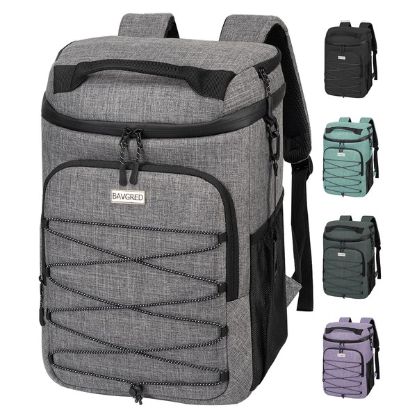 BAVGRED 30 Cans Cooler Backpack Insulated Waterproof, Backpack with Cooler