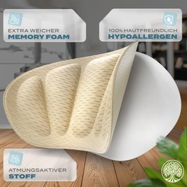 EDELFELD Invisible Heel Pads Against Slips & Blisters [6 Pairs] - Dermatest Very Good - Breathable Memory Foam Heel Protector - Shoe Insoles for Too Large Shoes - Skin-friendly Heel Cushion