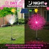 Tujoe 6 Pack Pink Solar Firework Lights 180 LED 8