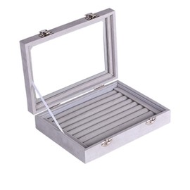 SPIEA Ring Box Velvet Jewelry Case Ring Display Box Accessory Storage Case