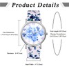 Avaner Women's Leather Wrist Watches Boho Floral Printed Ladies Large
